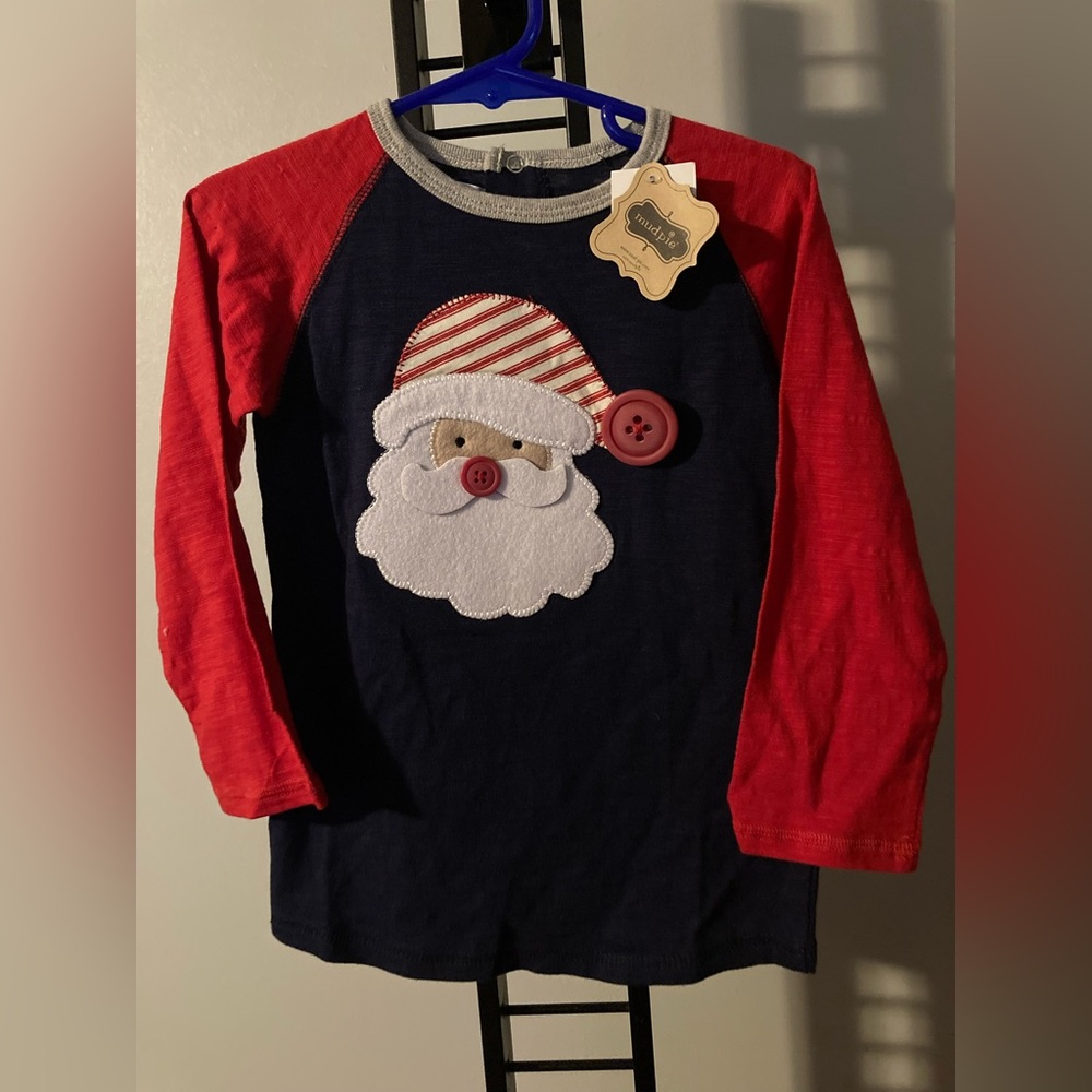 Mud Pie Santa Shirt NWT 4T-5T